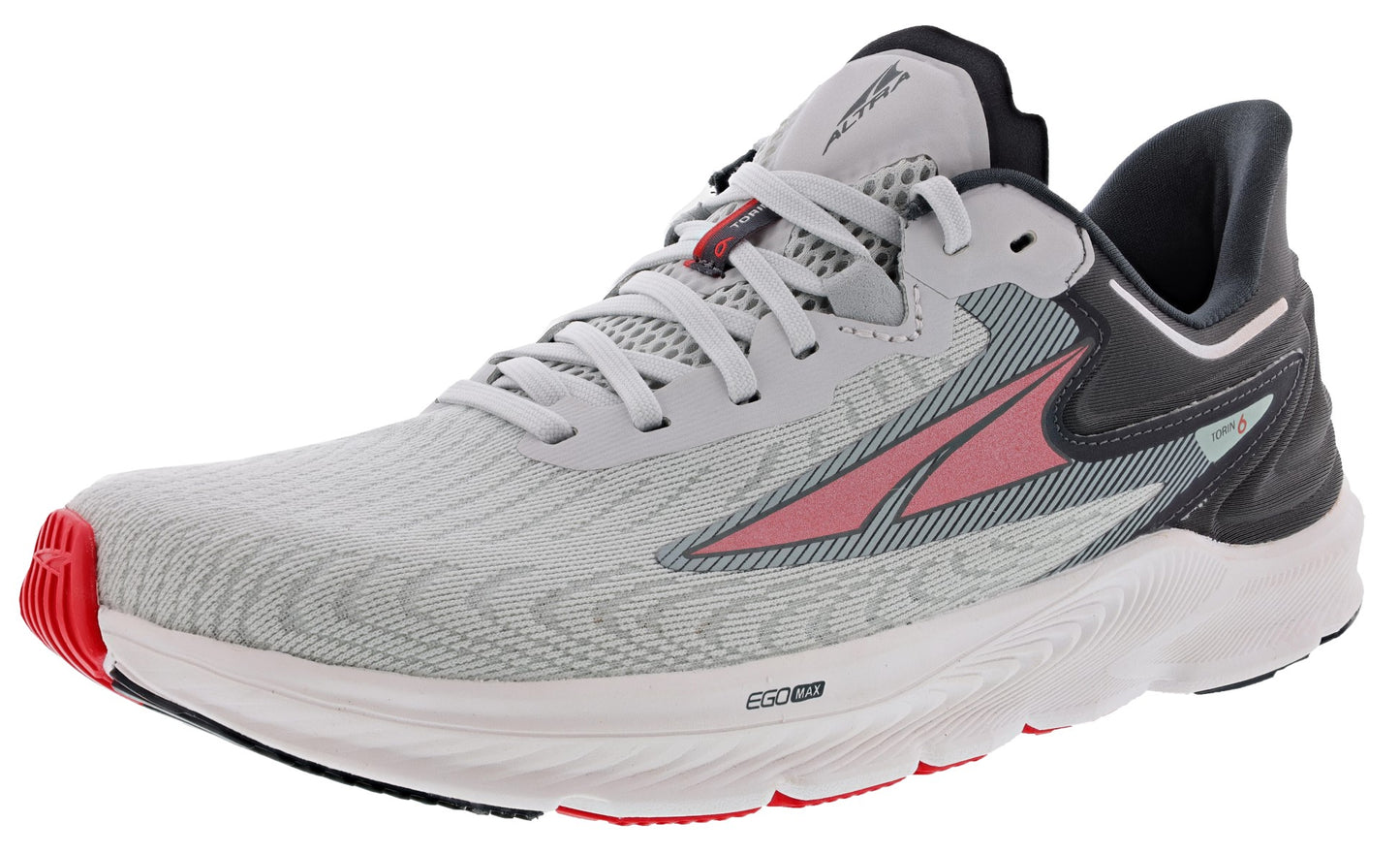 Lateral of Gray/Red Altra Men’s Torin 6 Road Running Shoes