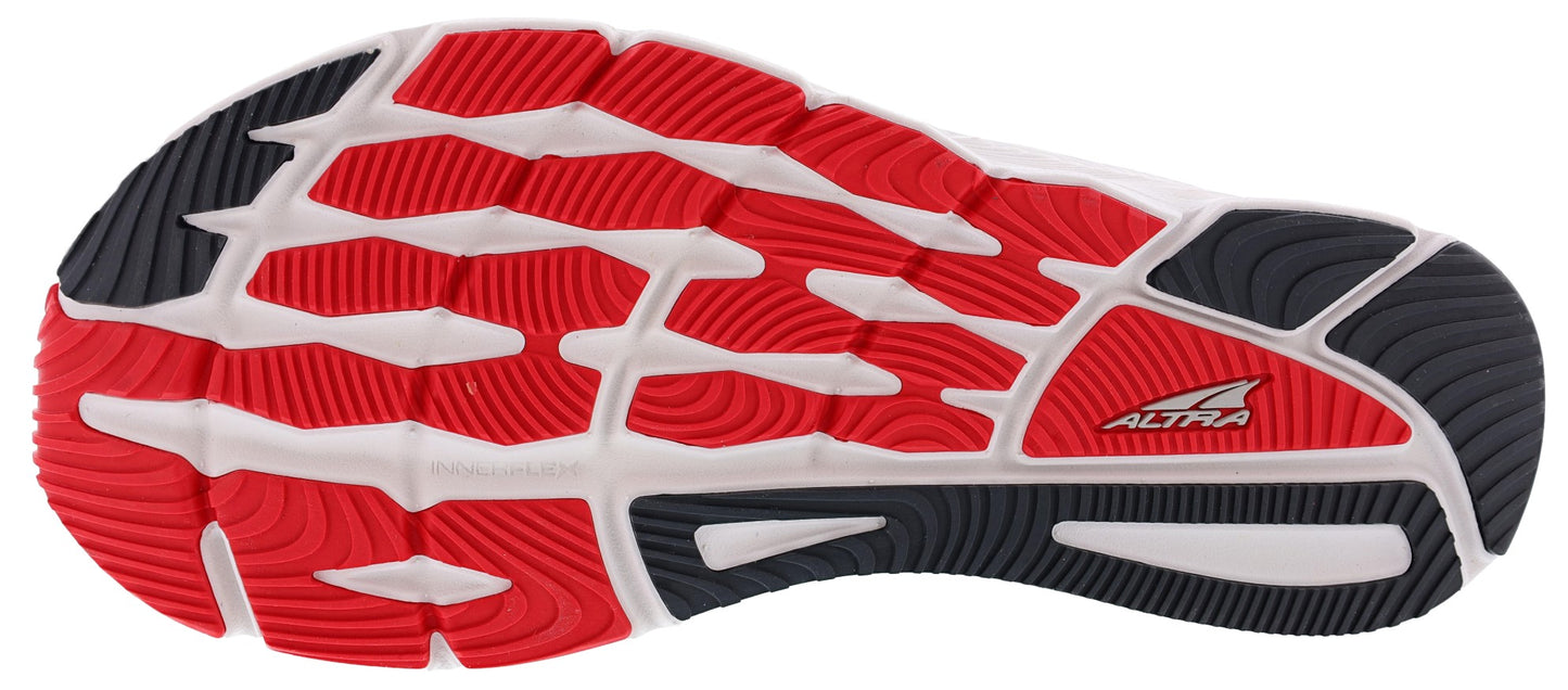Sole of Gray/Red Altra Men’s Torin 6 Road Running Shoes