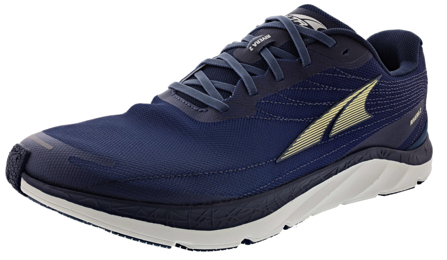 Lateral of Navy Altra Men's Rivera 2 Running Shoes
