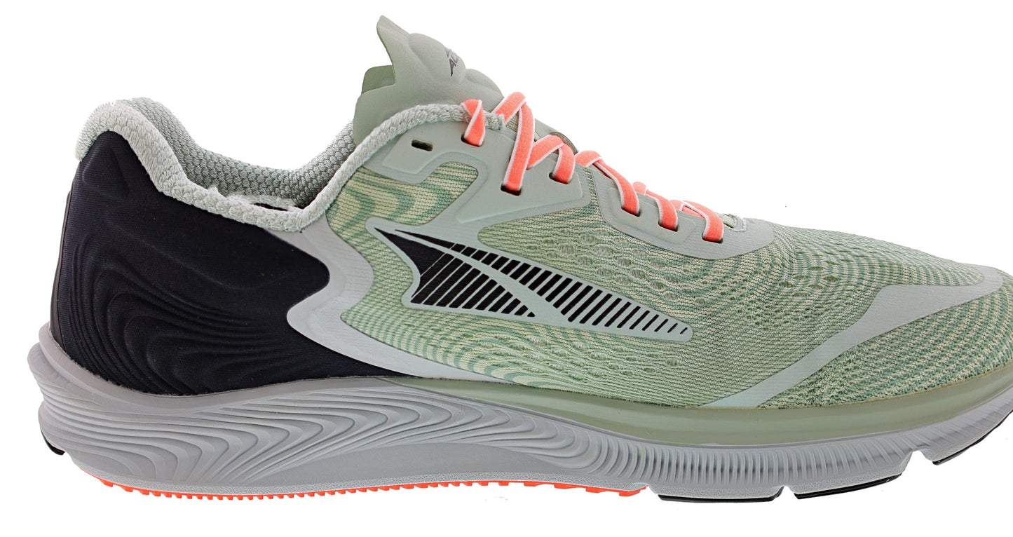 Medial of Gray/Coral Altra Women’s Torin 5 Lightweight Running Shoes
