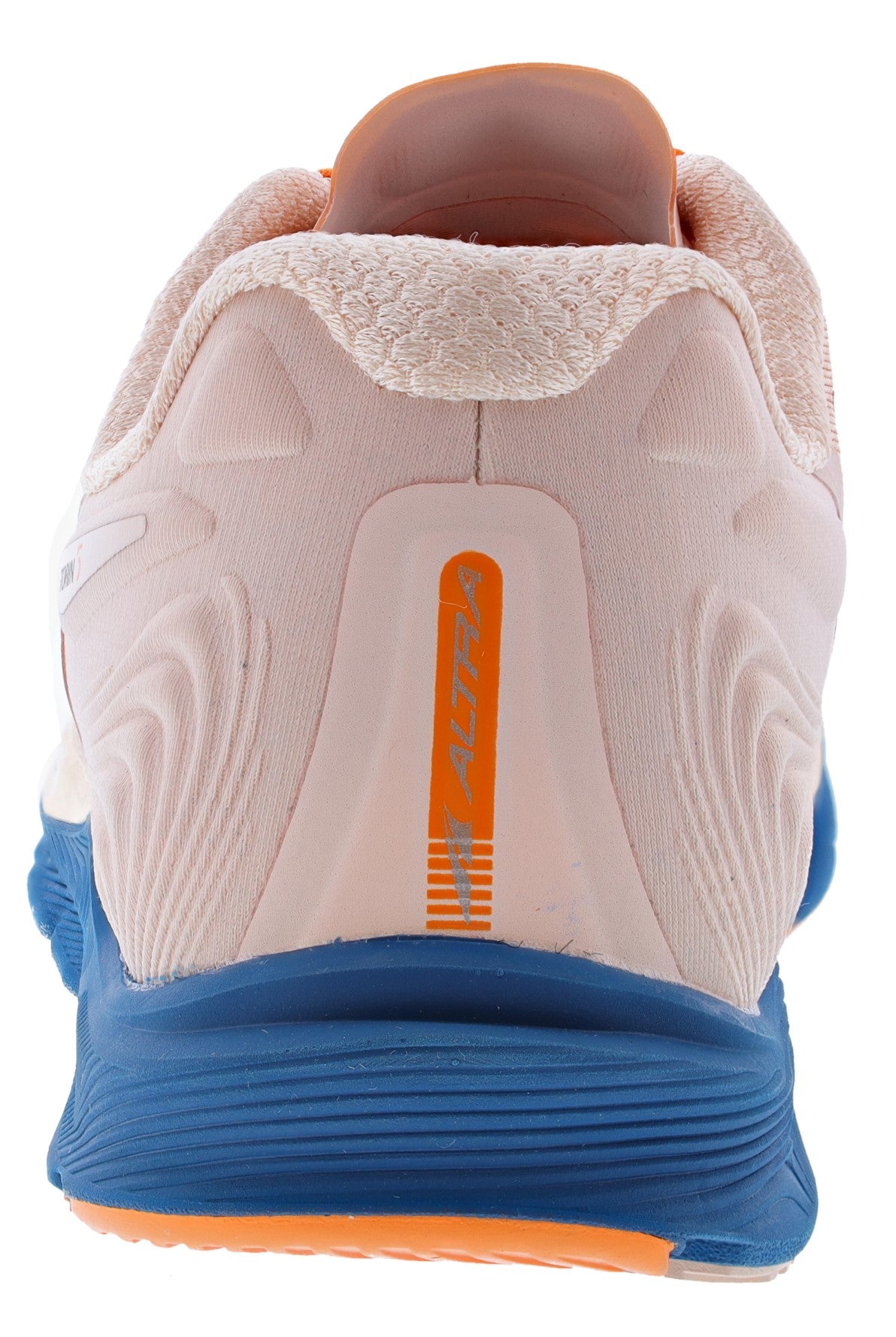 Back of Dusty Pink Altra Women’s Torin 5 Lightweight Running Shoes