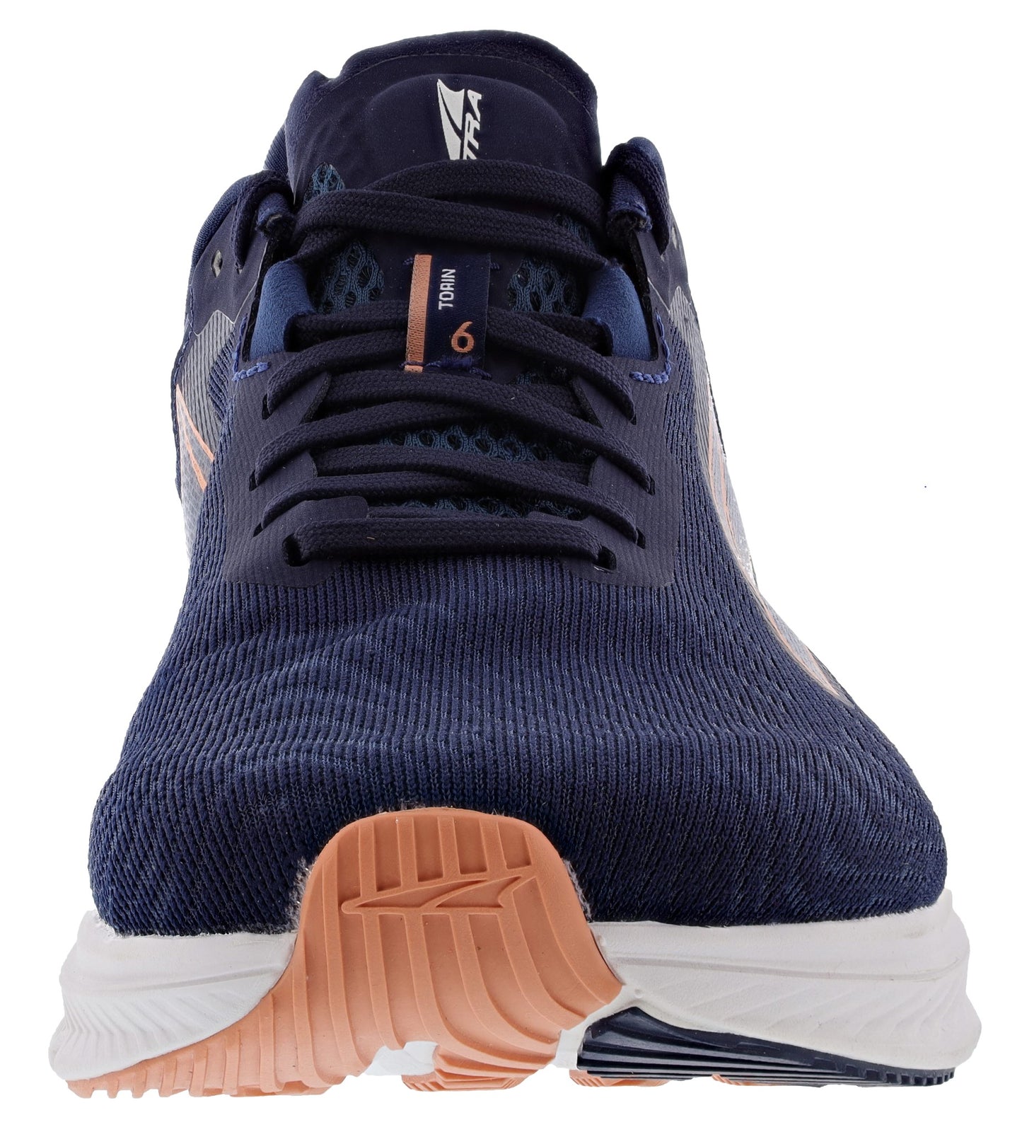 Front of Navy/Coral Altra Women’s Torin 6 Road Running Shoes