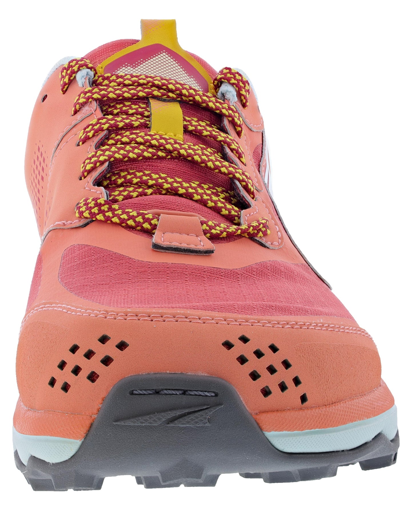 Front of  rose/coral Altra Lone Peak 5 All Weather Lightweight Trail Running Shoes Women's
