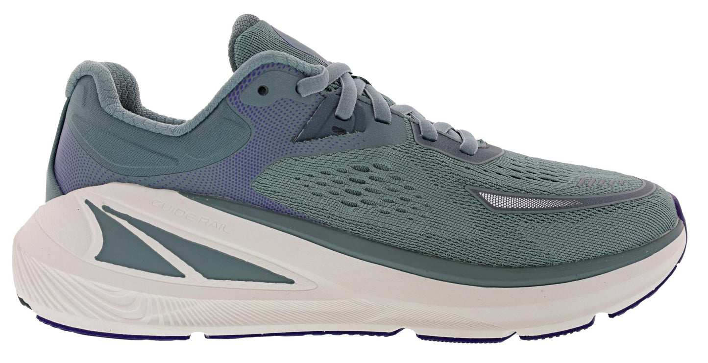 Medial of Gray/Purple Altra Women's Paradigm 6 Trainer Running Shoes