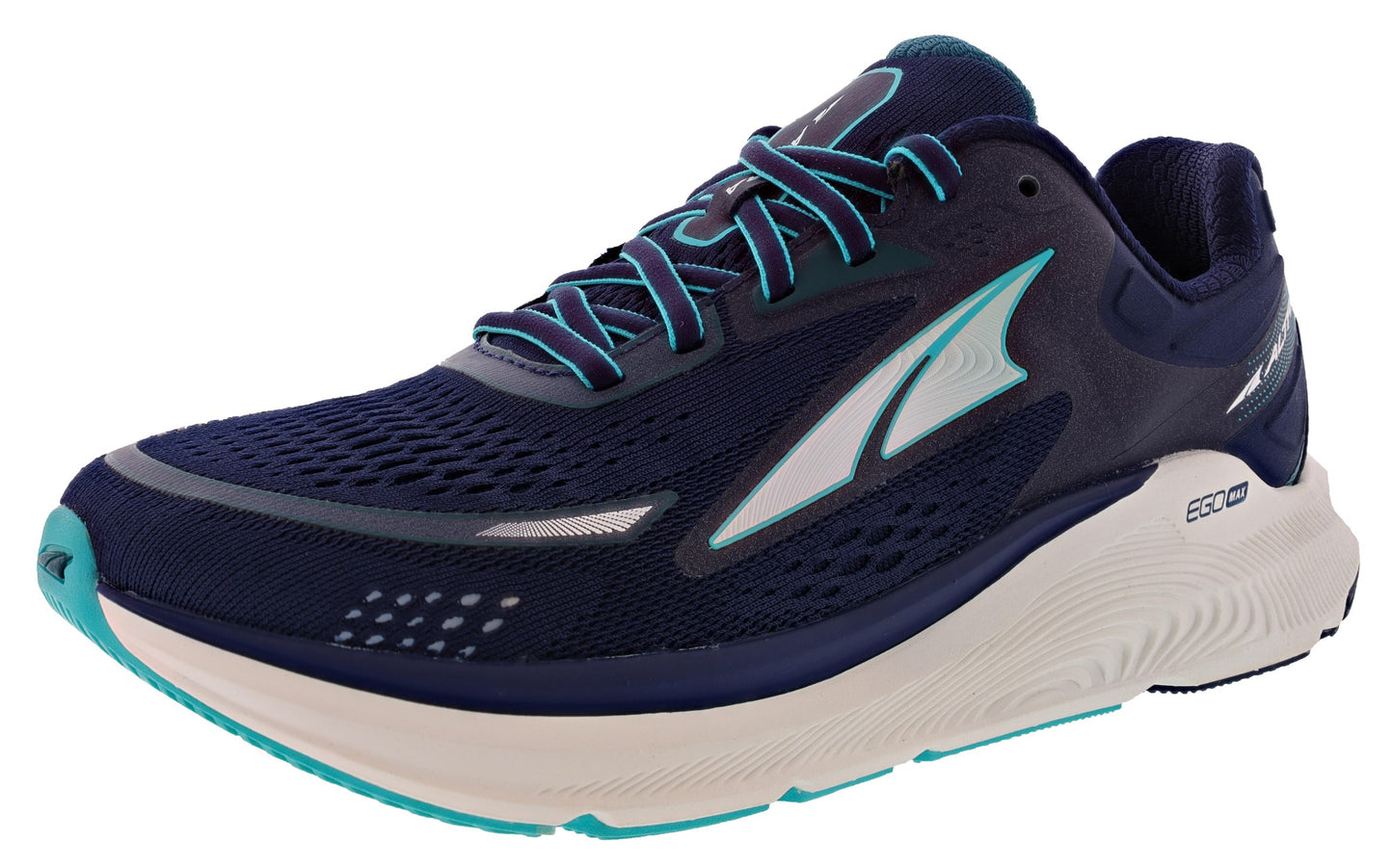 Lateral of Dark Blue Altra Women's Paradigm 6 Trainer Running Shoes