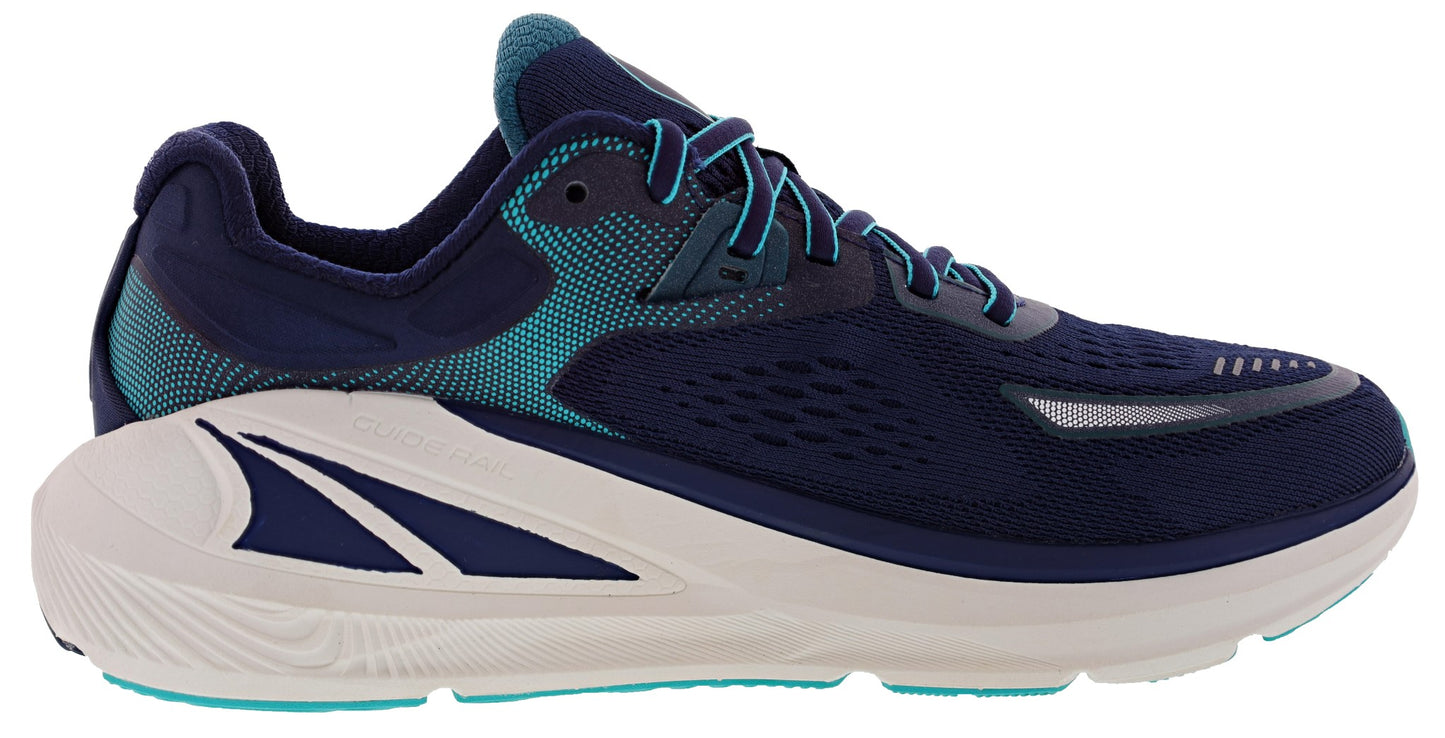 Medial of Dark Blue Altra Women's Paradigm 6 Trainer Running Shoes