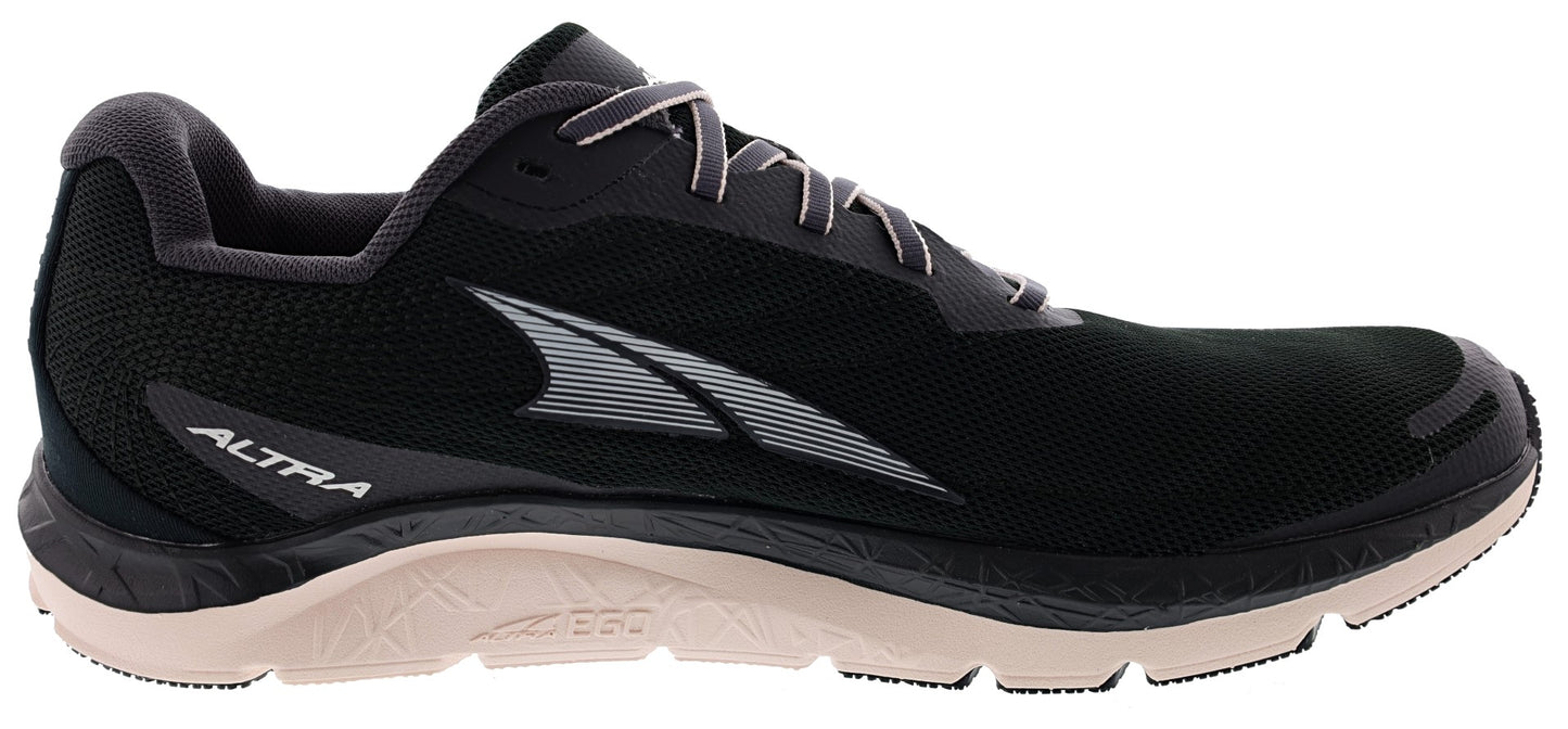 Medial of Black Pink Altra Women's Rivera 2 Running Shoes