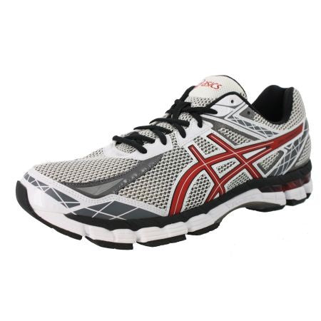 Lateral of White/Red Pepper/Black colored ASICS Gel Indicate Men's Running Shoes