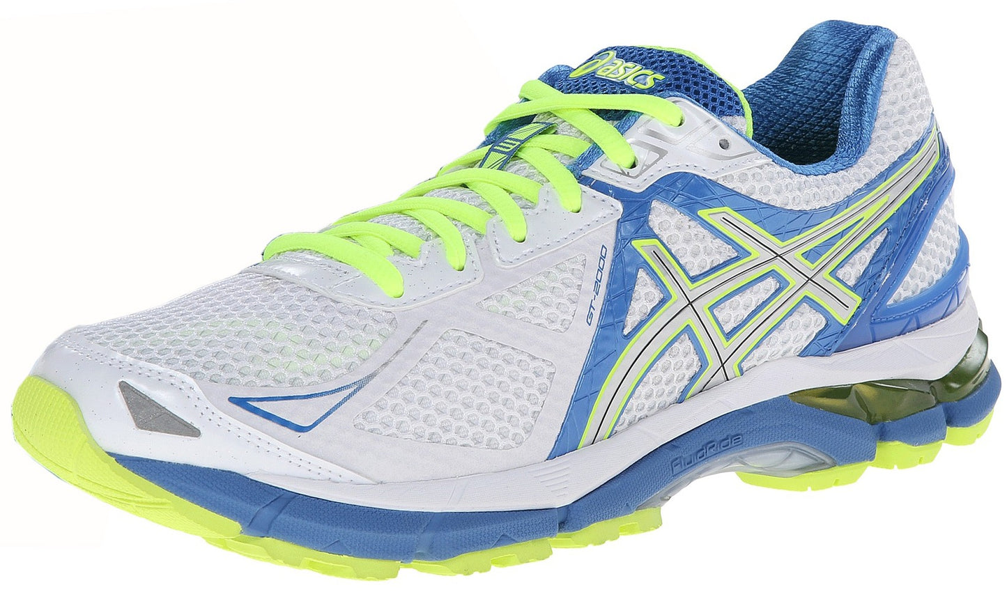 
                  
                    Lateral of White/Lightning/PwrBlue5327 ASICS Women Walking Trail Cushioned Running Sneakers
                  
                