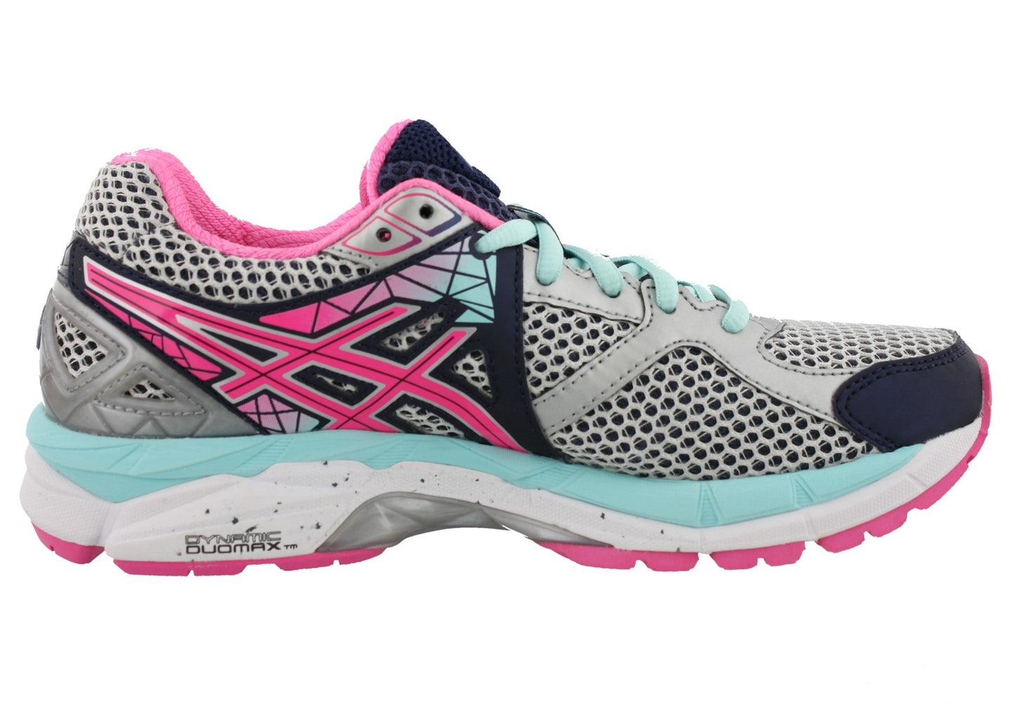 
                  
                    Medial of Grey/Blue/Pink ASICS Women Walking Trail Cushioned Running Sneakers
                  
                
