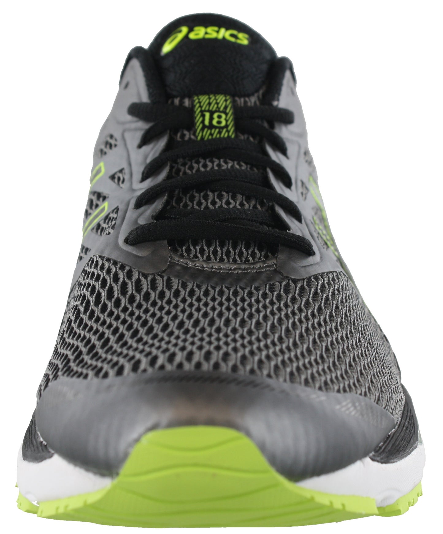 
                  
                    Front of Gray with yellow and black accents ASICS Men Walking Trail Cushioned Running Shoes Cumulus 18
                  
                