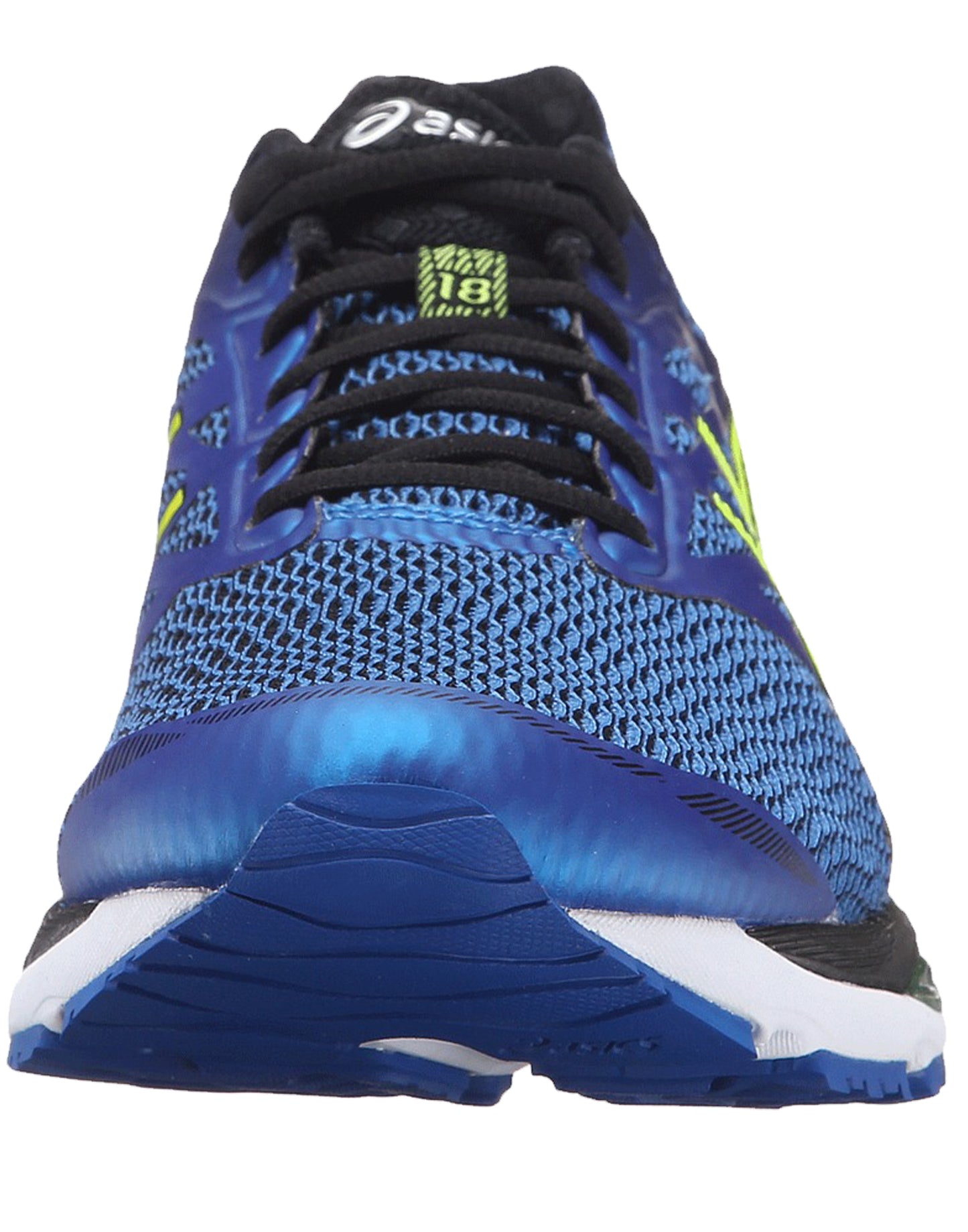
                  
                    Front of Imperial Blue with Yellow and Black accents ASICS Men Walking Trail Cushioned Running Shoes Cumulus 18
                  
                