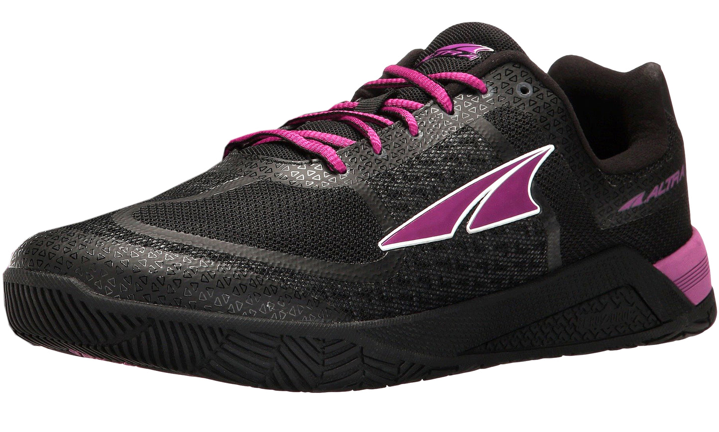 Lateral of Black/Purple Altra Womens Cross-Training Gym PowerSole Crossfit Workout Shoes Hiit Xt