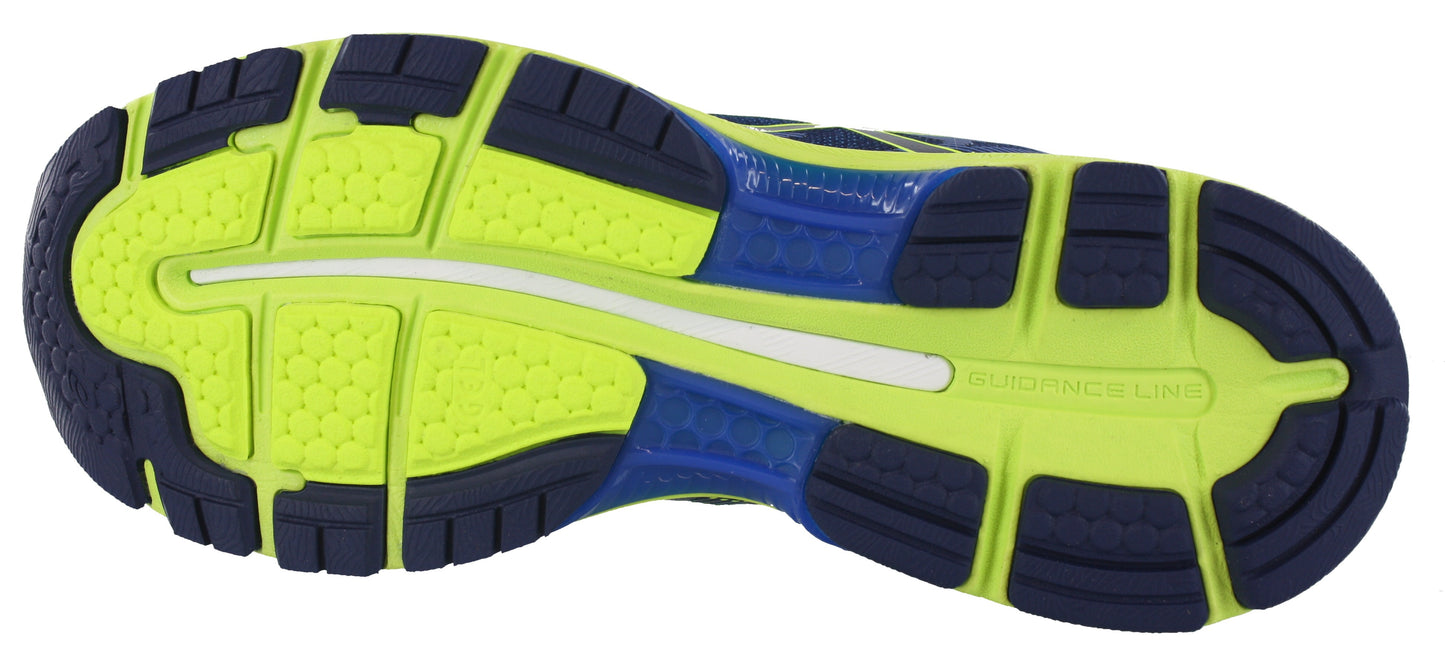 
                  
                    Sole of Blue/Green ASICS Men Walking Trail Cushioned Running Sneakers Gel Nimbus 19
                  
                