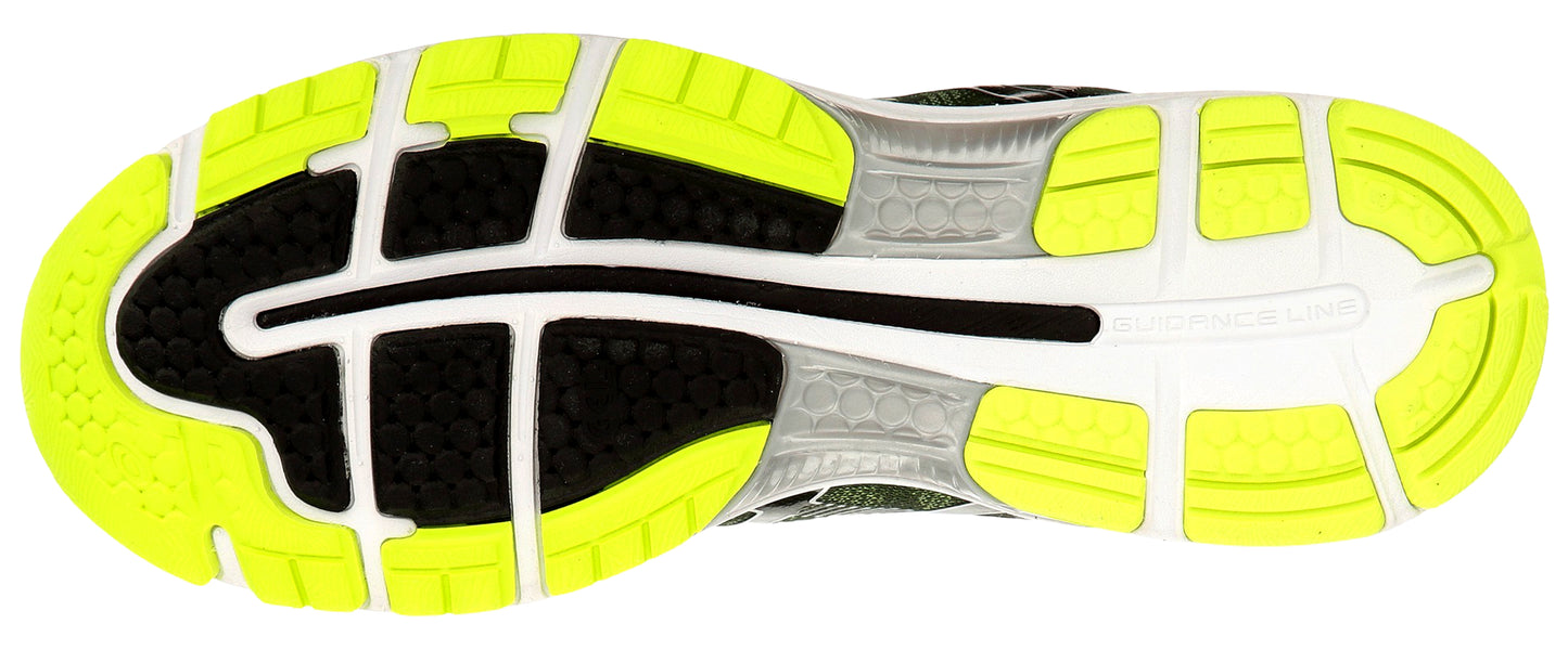 
                  
                    Sole of Yellow/Black/Silver ASICS Men Walking Trail Cushioned Running Sneakers Gel Nimbus 19
                  
                