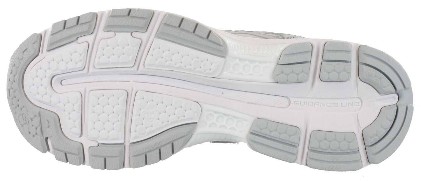 
                  
                    Sole of White/Grey ASICS Men Walking Trail Cushioned Running Sneakers Gel Nimbus 19
                  
                