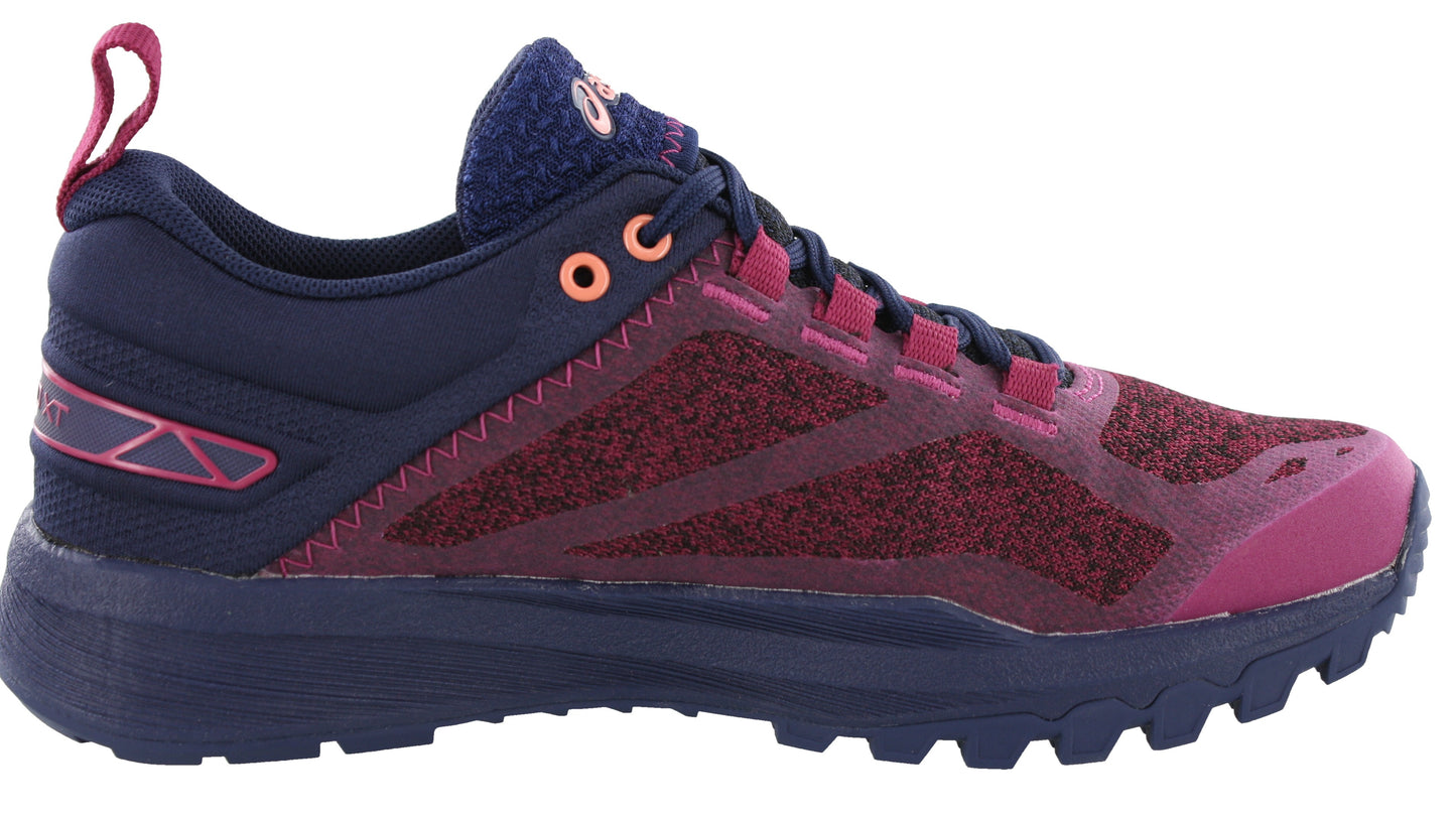 
                  
                    Medial of Baton Rouge/Indigo Blue/Begonia Pink ASICS Women Trail Walking Cushioned Running Shoes Gecko XT
                  
                