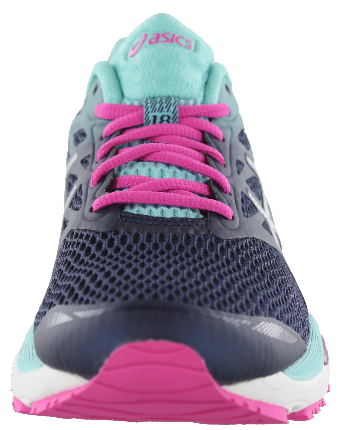 
                  
                    Front of Silver/Pink/Lapis18 ASICS Women Walking Trail Cushioned Running Shoes Cumulus 18
                  
                
