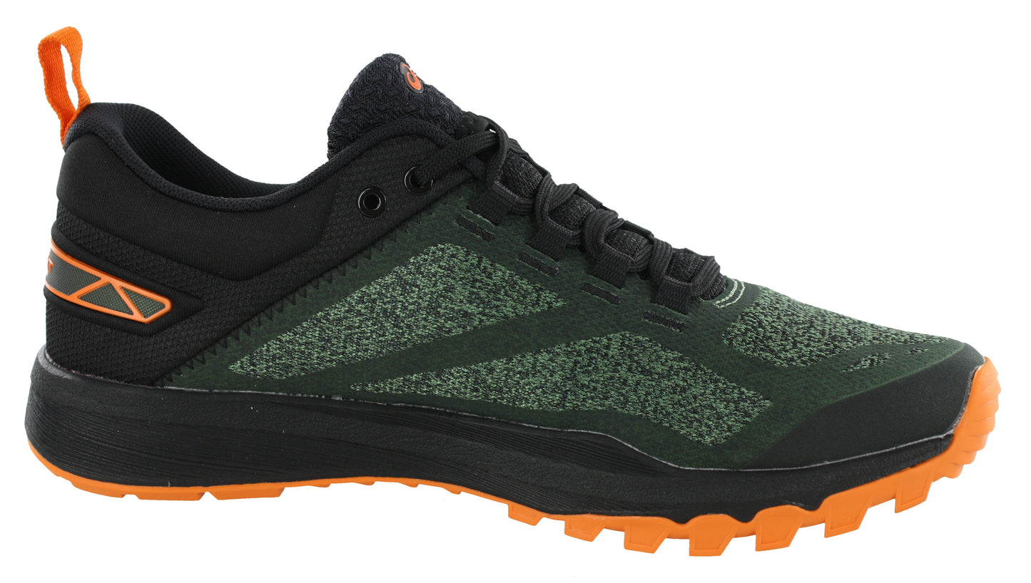 
                  
                    Right side of cedar green and black ASICS Shoes running Gecko XT - Men
                  
                