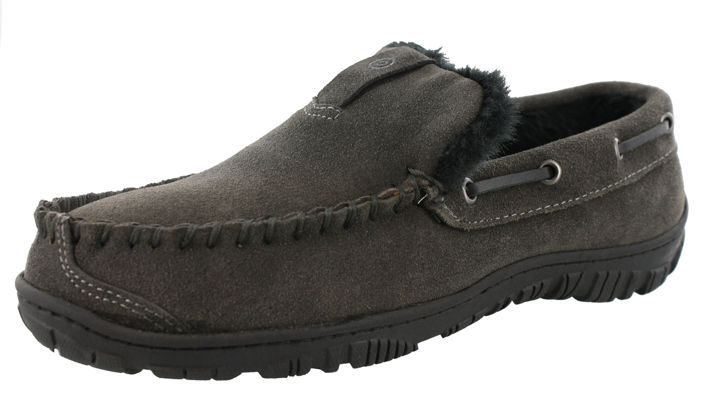 Clarks Men Warm Cozy Easy On Slip On Moccasin Slippers Warren