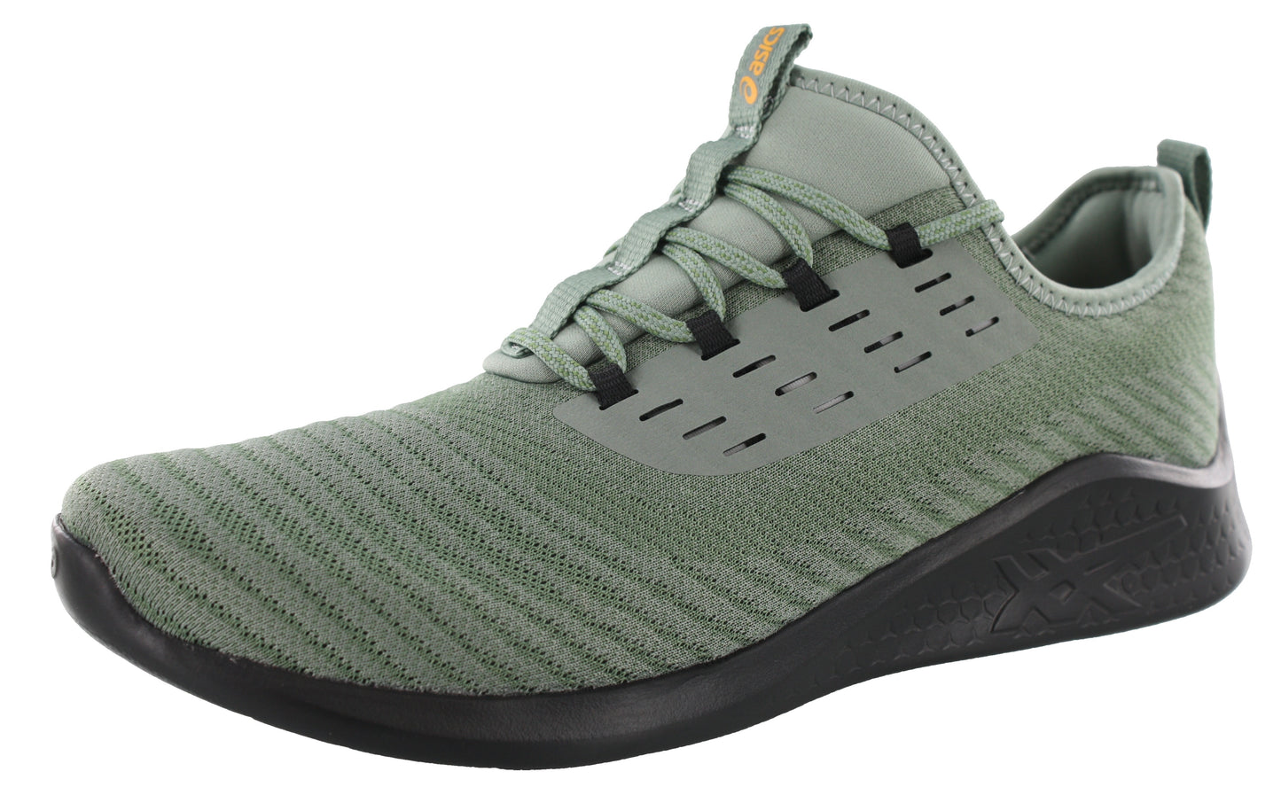 Lateral of Slate Grey/Amber ASICS Men Trail Walking Lightweight Running Shoes Fuzetora Twist