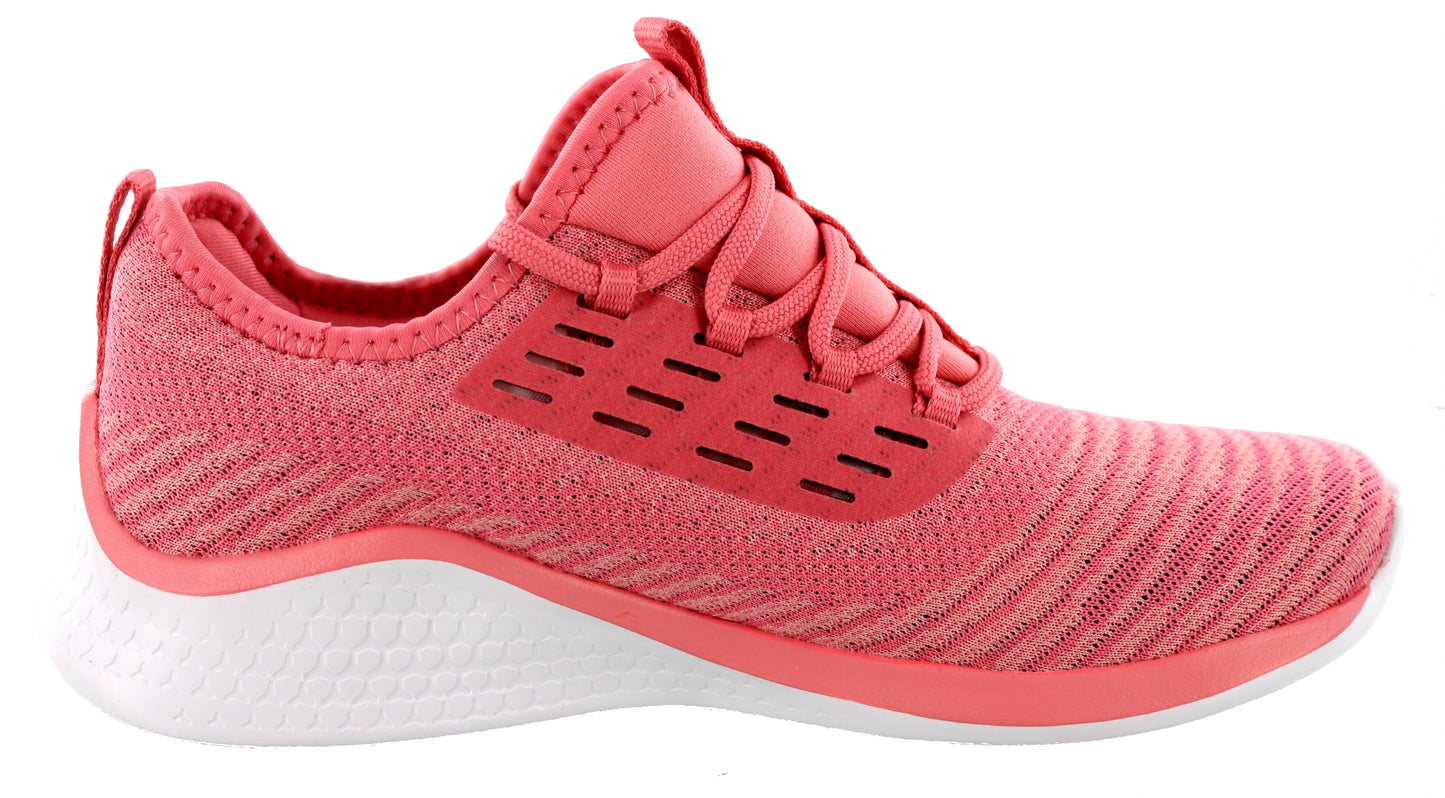 Medial of Peach Petal and Frosted Rose ASICS Fuzetora Twist Lightweight Walking Shoes