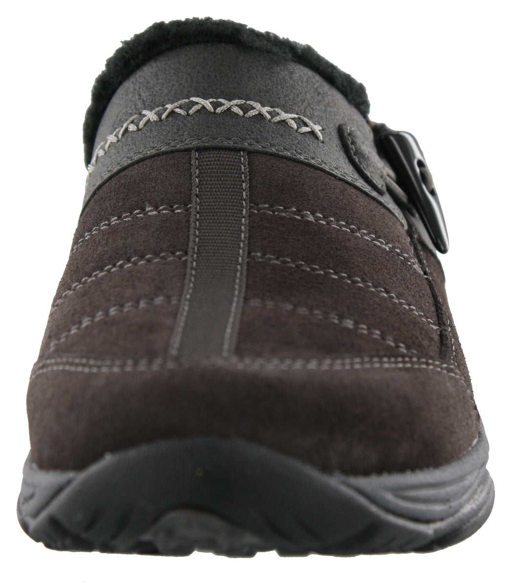 Easy Spirit Women Warm Cozy Slip On Clog Slippers Efrost- Shoe City