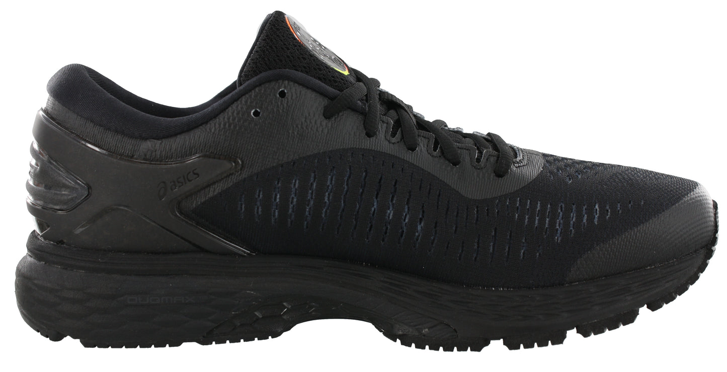 Medial of Black/BlackNYC ASICS Men's Kayano 25 NYC Marathon Wide Toe Box Running Shoes