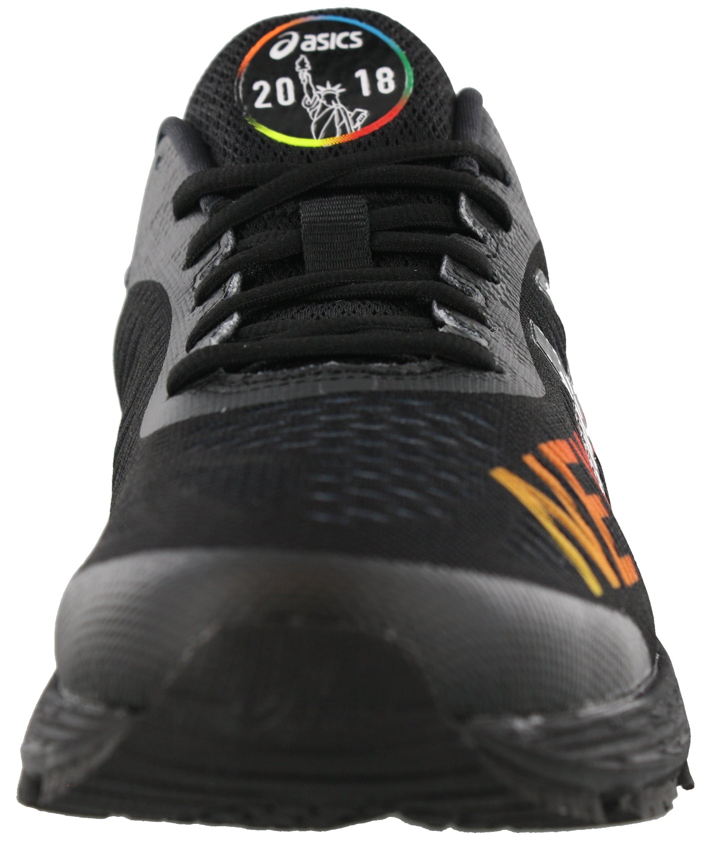 
                  
                    Front of Black/BlackNYC ASICS Men's Kayano 25 NYC Marathon Wide Toe Box Running Shoes
                  
                
