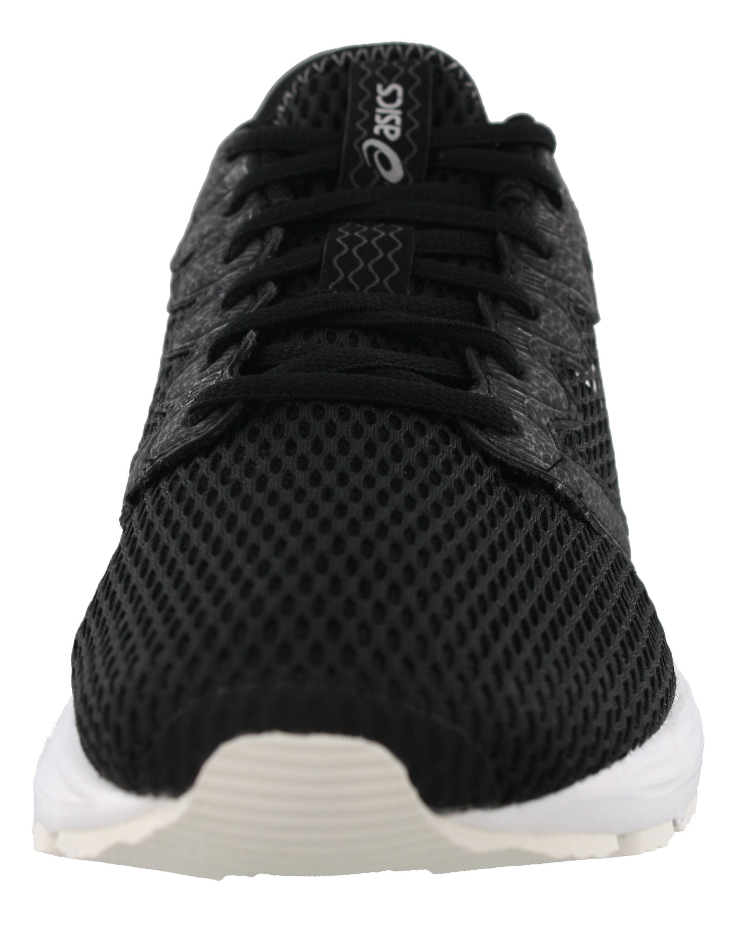 Front of Black/White136 ASICS Men Walking Cushioned Running Shoes Roadhawk FF 2
