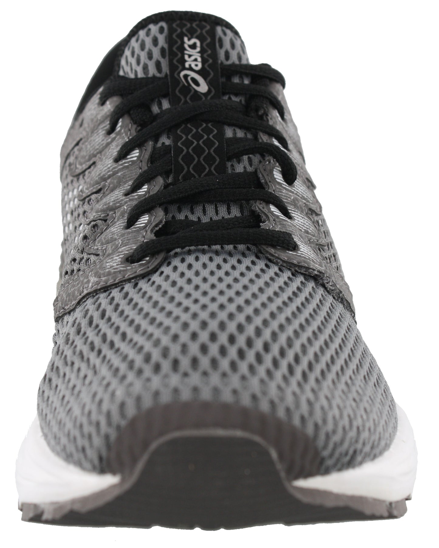 
                  
                    Front of Carbon Grey with White and Black accents ASICS Men Walking Cushioned Running Shoes Roadhawk FF 2
                  
                