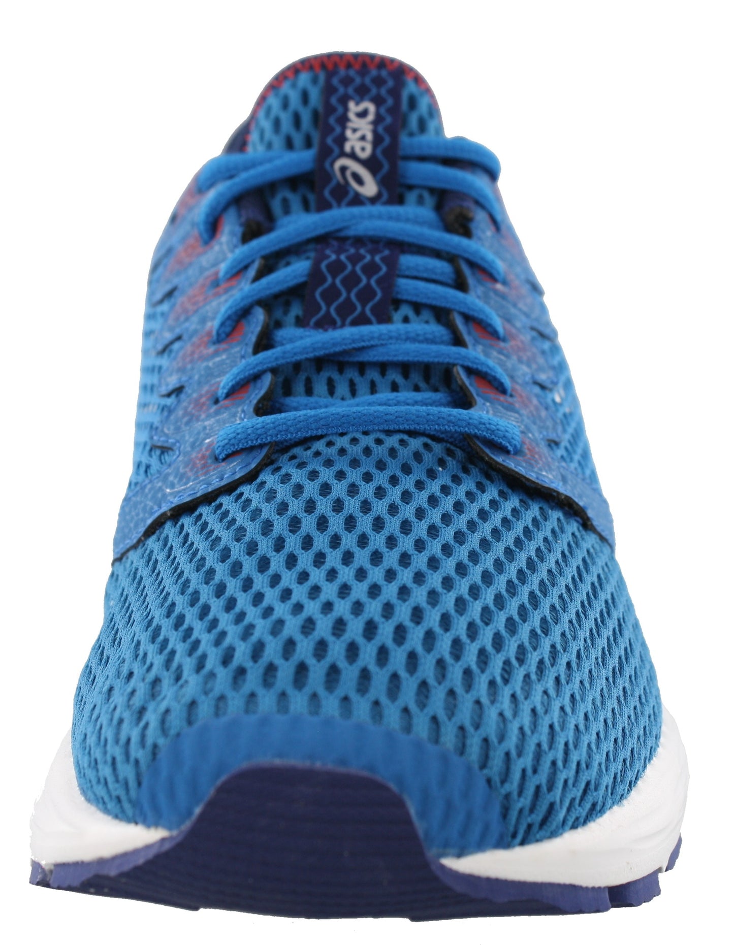 Front of Race Blue/White136 ASICS Men Walking Cushioned Running Shoes Roadhawk FF 2