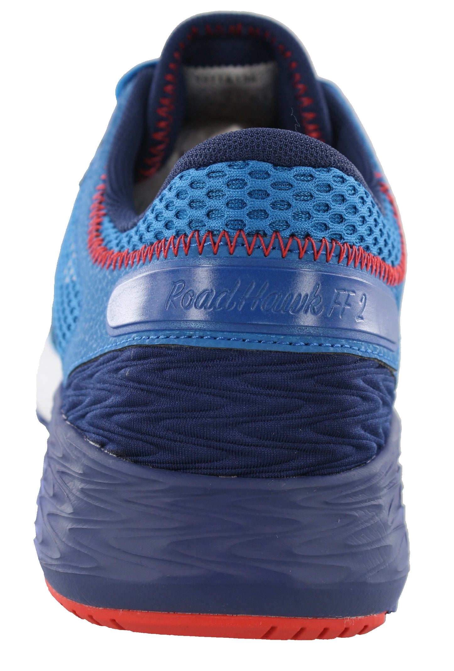 Back of Race Blue/White136 ASICS Men Walking Cushioned Running Shoes Roadhawk FF 2