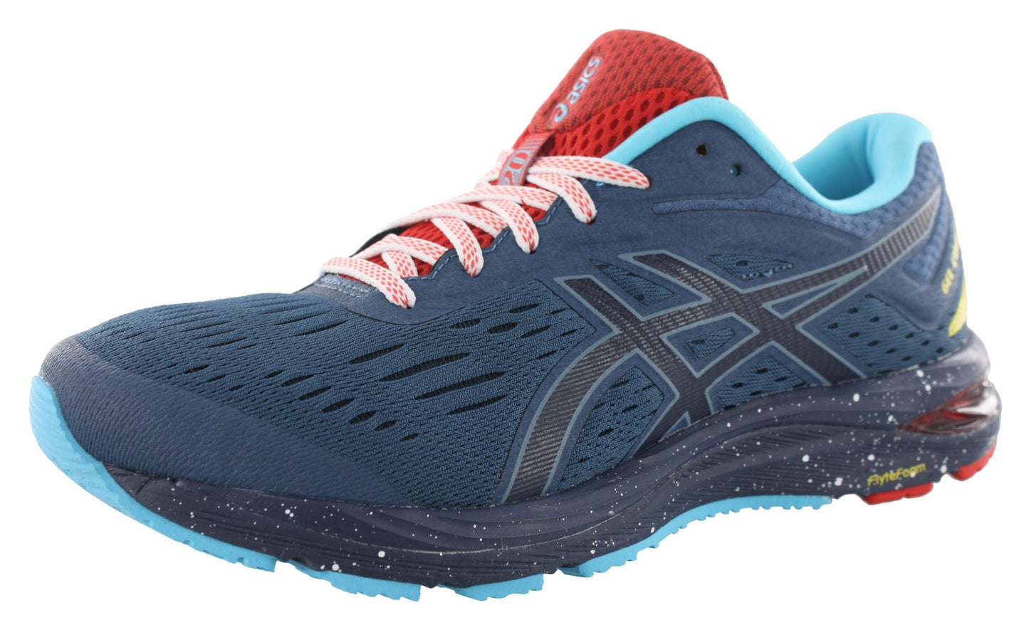 Lateral of Grand Shark and Peacoat colored ASICS Gel Cumulus 20 LE Men's Running Shoes for Underpronation