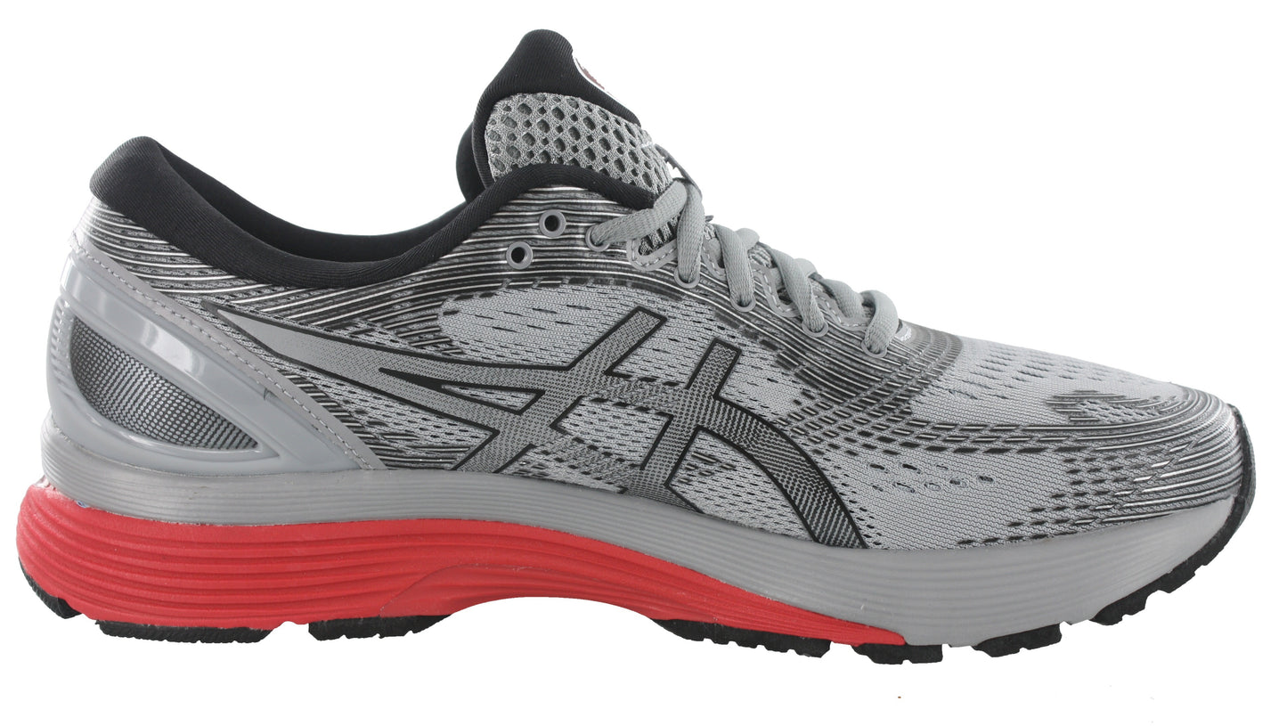 Medial of Sheet Rock/Black ASICS Men Walking Trail Cushioned Running Shoes Gel Nimbus 21