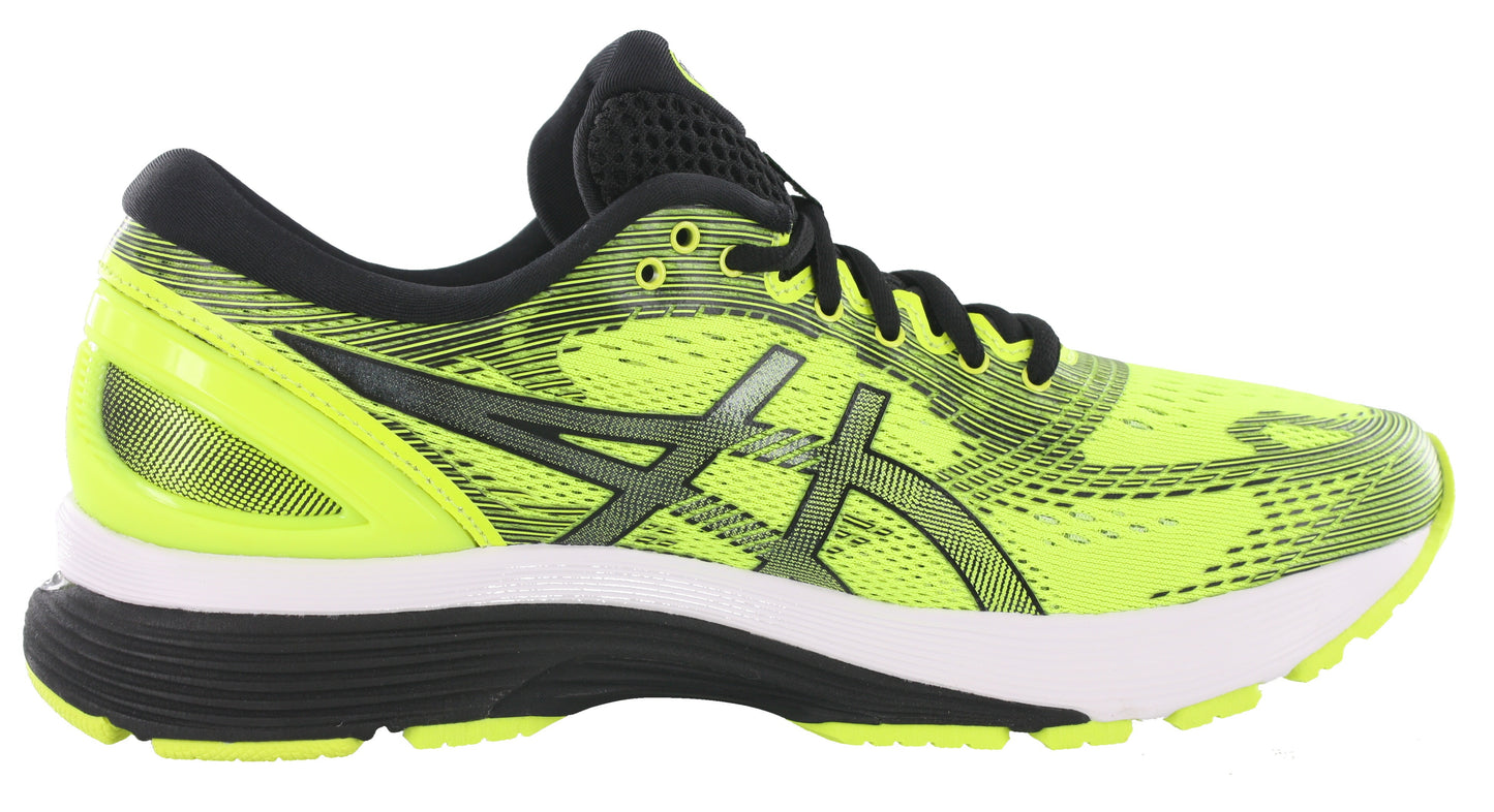 Medial of Safety Yellow/Black ASICS Men Walking Trail Cushioned Running Shoes Gel Nimbus 21