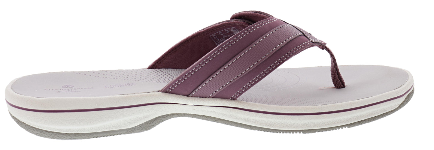 Clarks Women Sandals Lightweight Flip Flops Breeze Sea