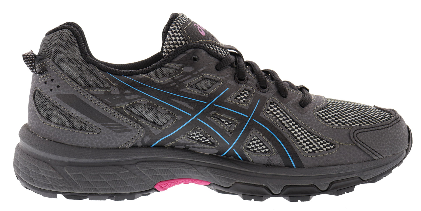 
                  
                    Medial of Black/IslandBlue/Pink2202 ASICS Women Walking Trail Cushioned Running Shoes Gel Venture 6
                  
                