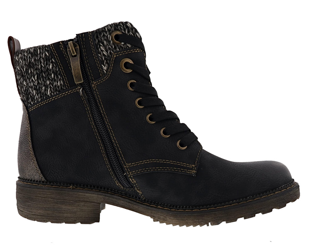Spring Step Women's Khazera Combat Ankle Boot - Vegan Waterproof, 1.75" Heel, 4.25" Shaft