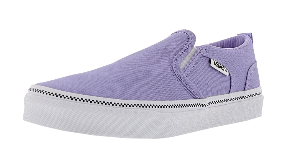 Pastel purple checkered vans shops