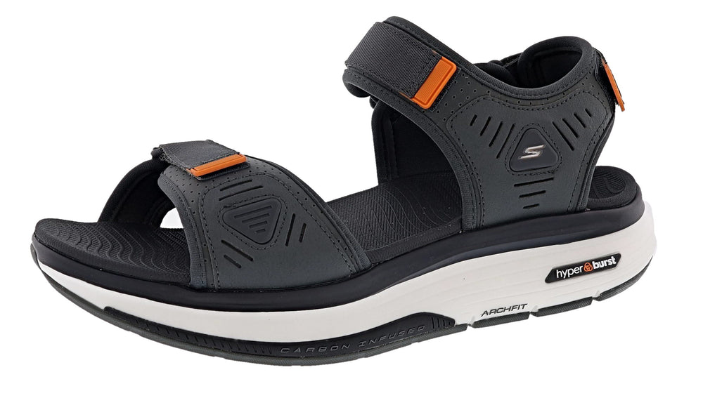 Skechers Go Walk Workout Walker Hook Loop Strap Sandals Men s Shoe City