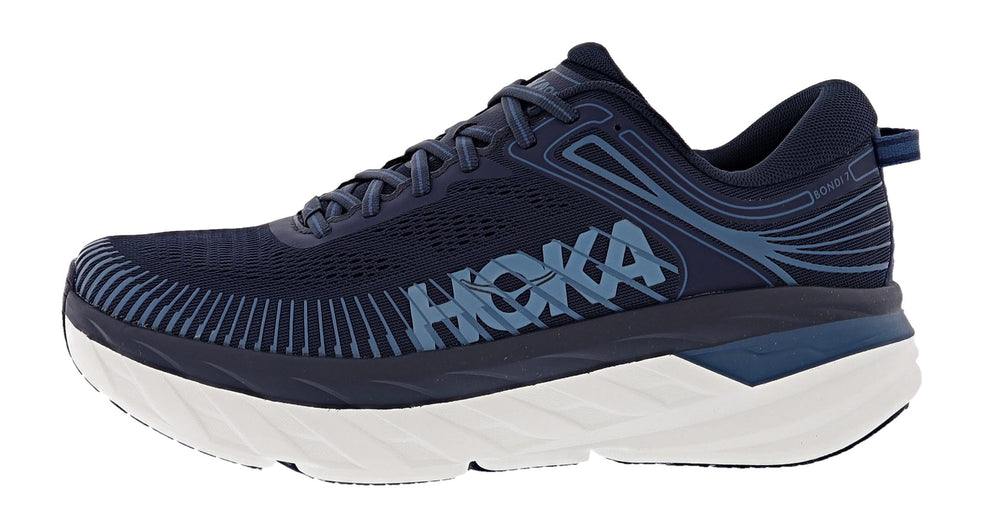 Hoka Ultra Marathon Cushioned Best Running Shoes Bondi 7 Men | Shoe City