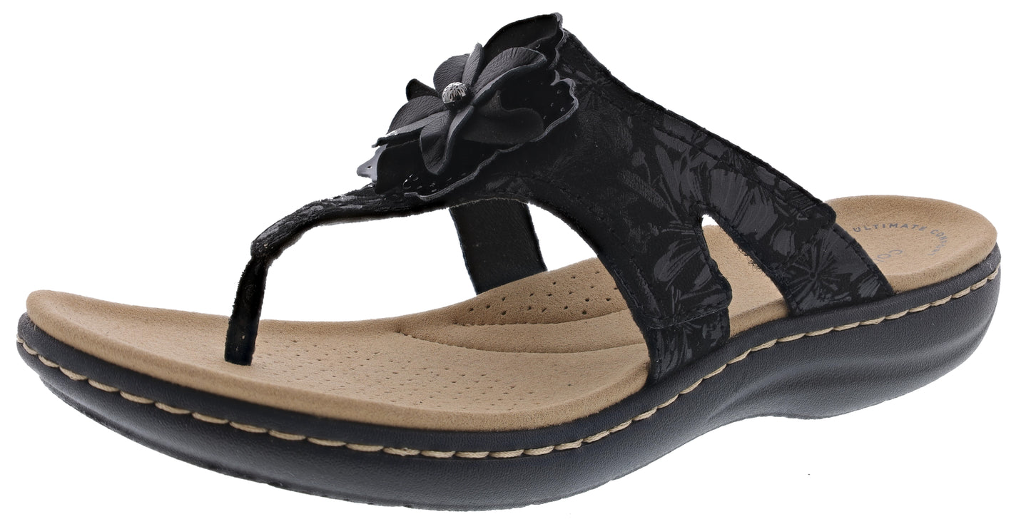 
                  
                    Clarks Women's Laurieann Gema Wide Width Flip Flop Sandals
                  
                