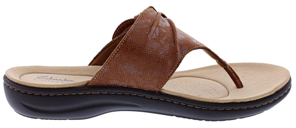 Sandalia Clarks Laurieann Cara Slide Para Mujer, Color Tan Combi, Talla 40 EU