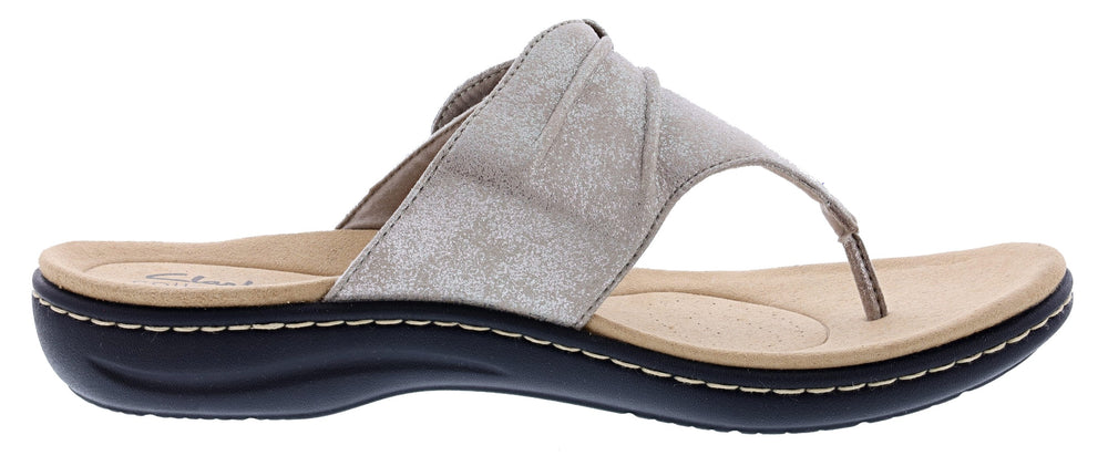 Clarks Collection Women's Laurieann Rio Slip-on Flat Sandals In Blue Clarks Collection Women's Laurieann Rio Slip-on Flat Sandals In Blue