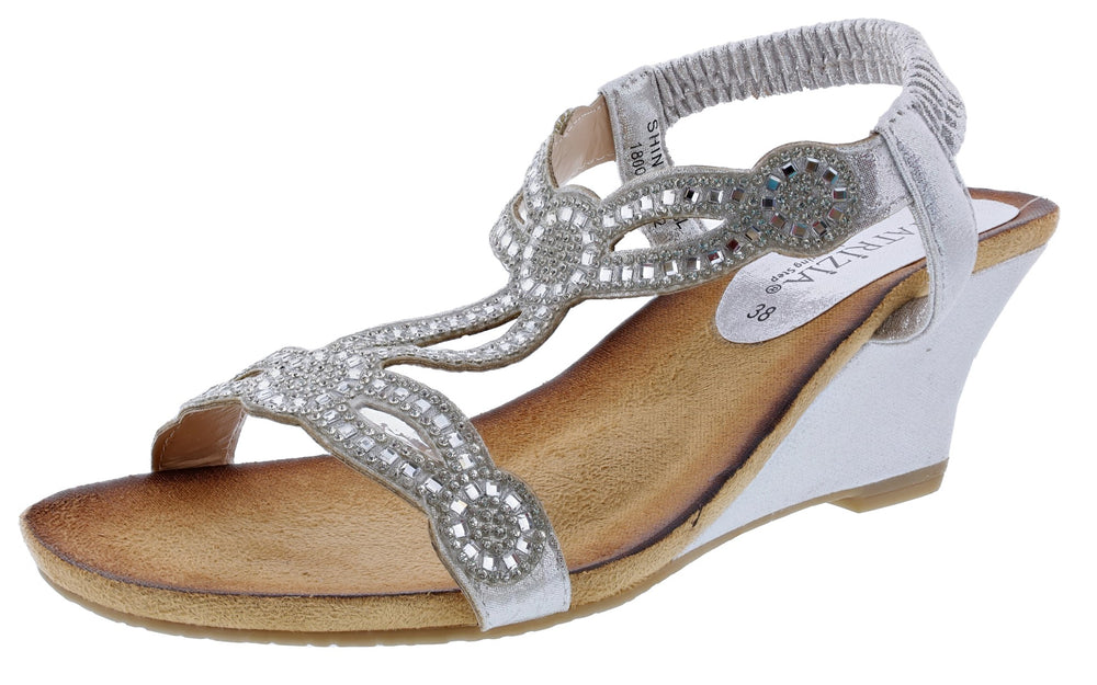 
                  
                    Patrizia Women's Shining T-Strap Wedge Sandals By Spring Step
                  
                
