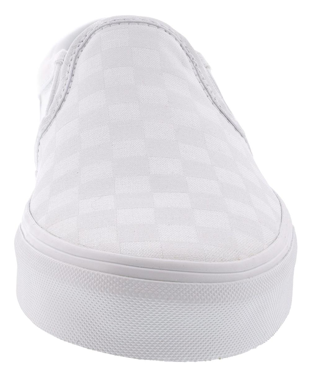 Vans slip on true white outlet checkerboard