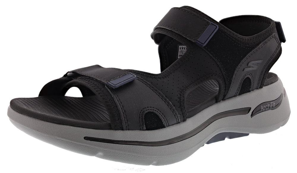 Skechers Men's Go Walk Arch Fit Sandal Mission Hook & Loop Strap Sandals