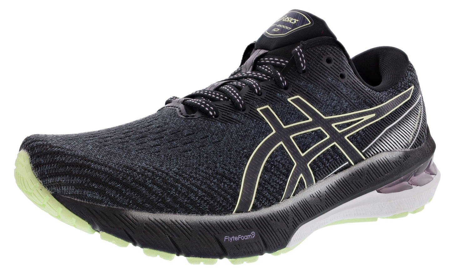 
                  
                    Lateral of Midnight Blue/Tiger Yellow ASICS Women Cushioned Running Shoes GT 2000 10
                  
                