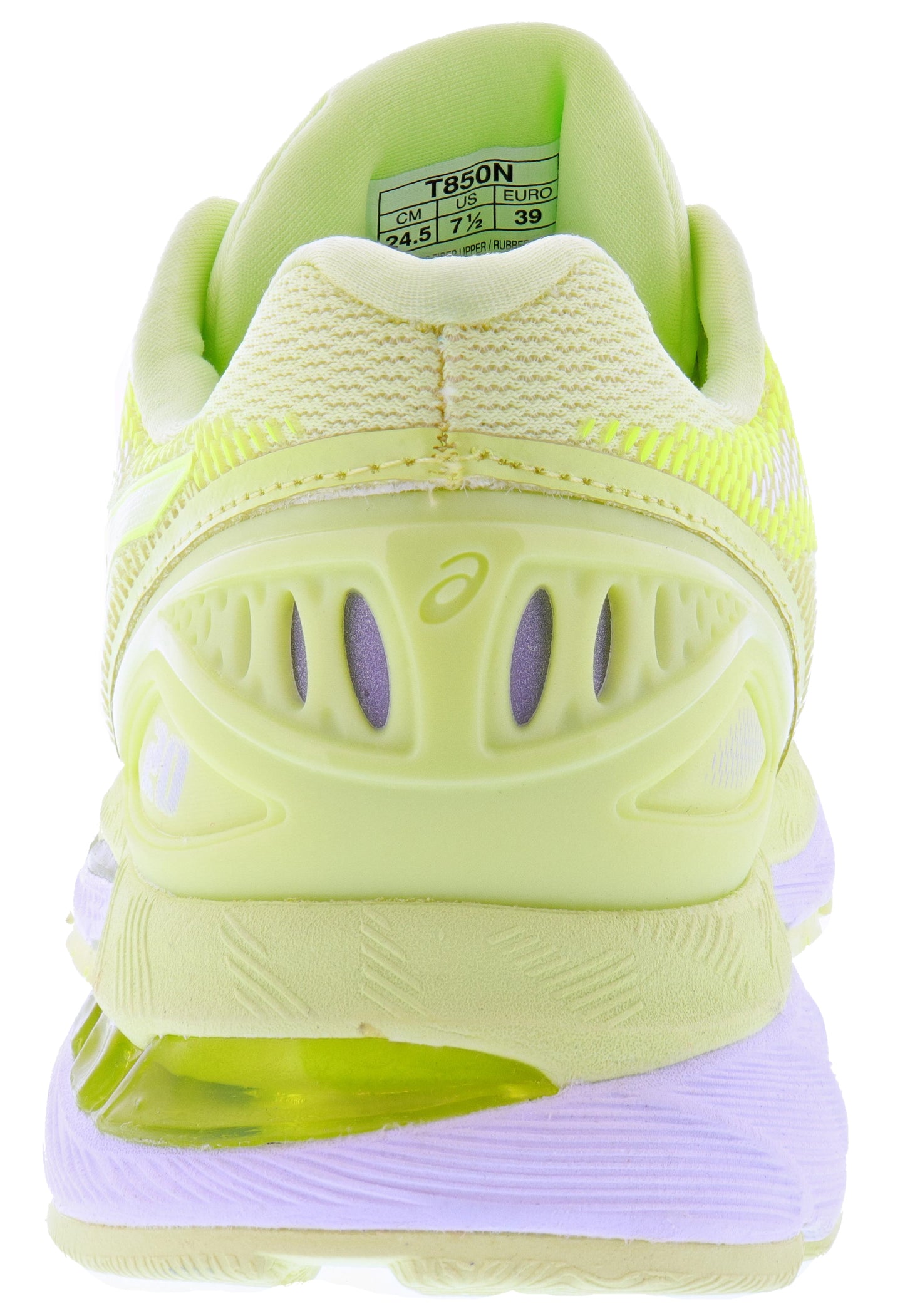 
                  
                    Back of Limelight/Limelight/Safety Yellow ASICS Women Walking Trail Cushioned Running Shoes Nimbus 20
                  
                